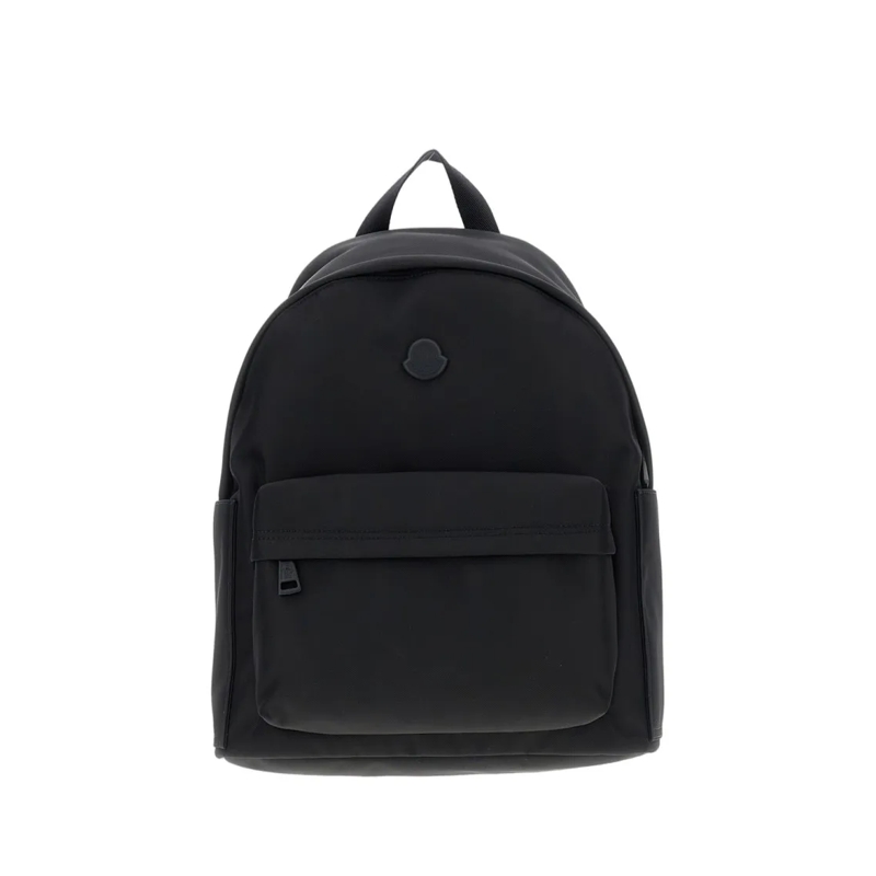 Moncler Rucksack Smooth-Profile Backpack With Front Zip Pocket Black