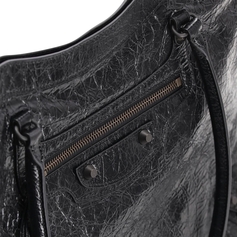 Balenciaga Draagtas Handtasche aus Leder schwarz(Image 5)