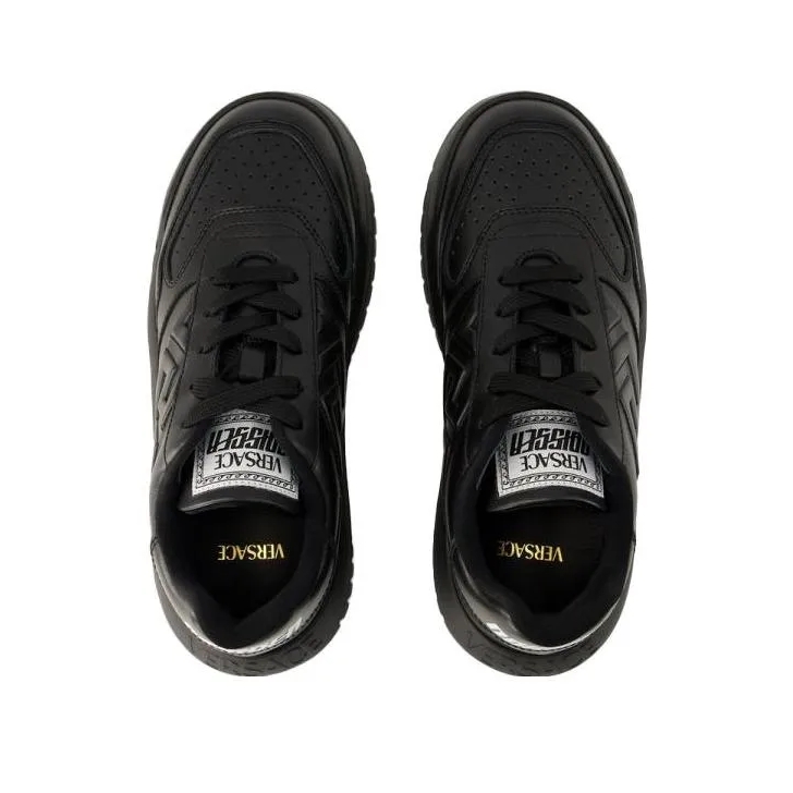 Mens black versace shoes online