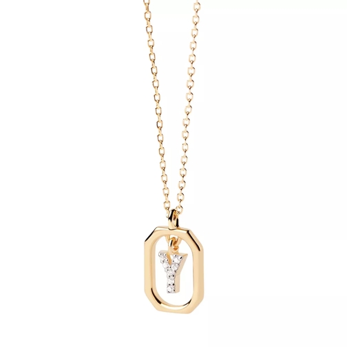PDPAOLA Mini Letter Y Necklace gold Mittellange Halskette