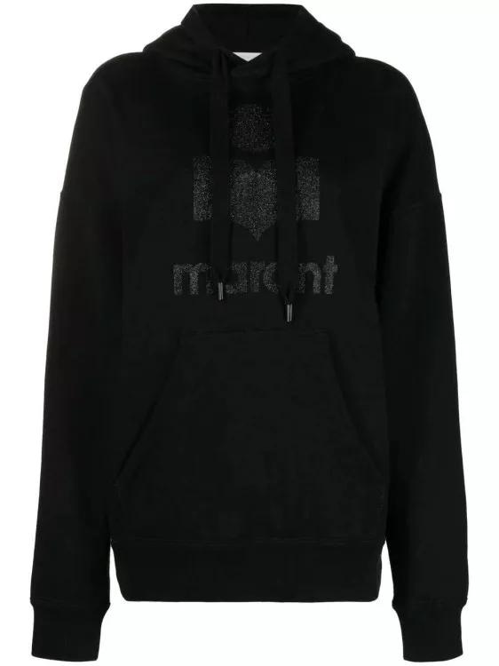 Etoile Isabel Marant - Logo-Print Black Hoodie - Größe 36 - black