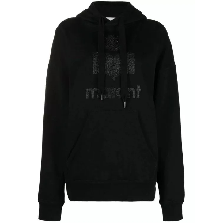 Etoile Isabel Marant Logo Print Black Hoodie Black