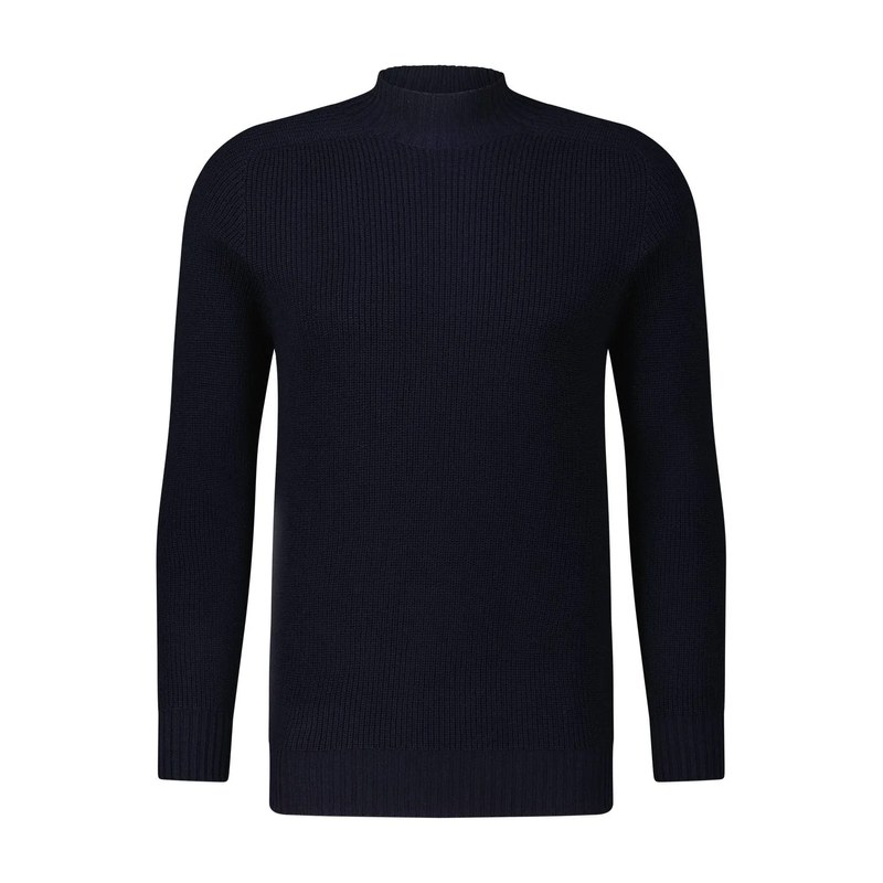 Gran Sasso Trui met col Strickpullover mit Stehkragen blau