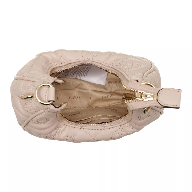 Guess Mini Tas Marieke Mini Hobo Light Beige Logo(Image 6)