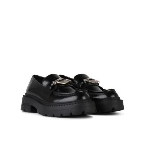 Jimmy Choo Marlow' Black Shiny Leather Loafers Black Stivale