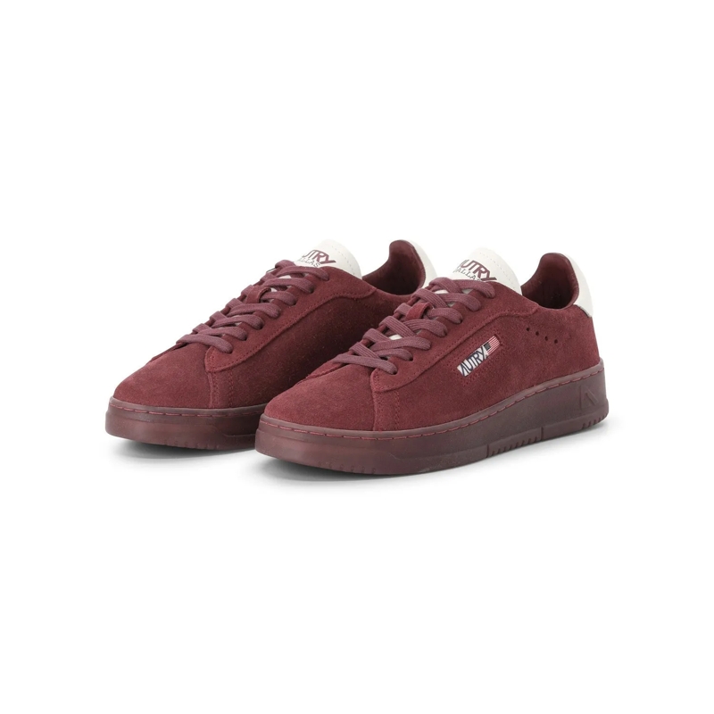 Autry International Chaussures à lacets Sneaker Dallas Low aus Veloursleder Rot
