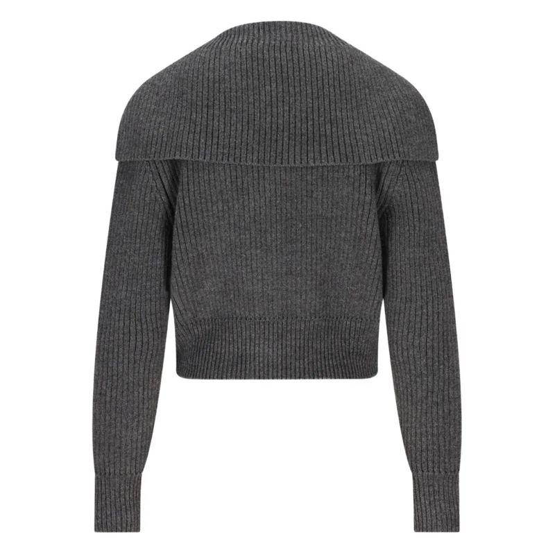 Givenchy Pull Cropped Grey Knit Sweater Grey