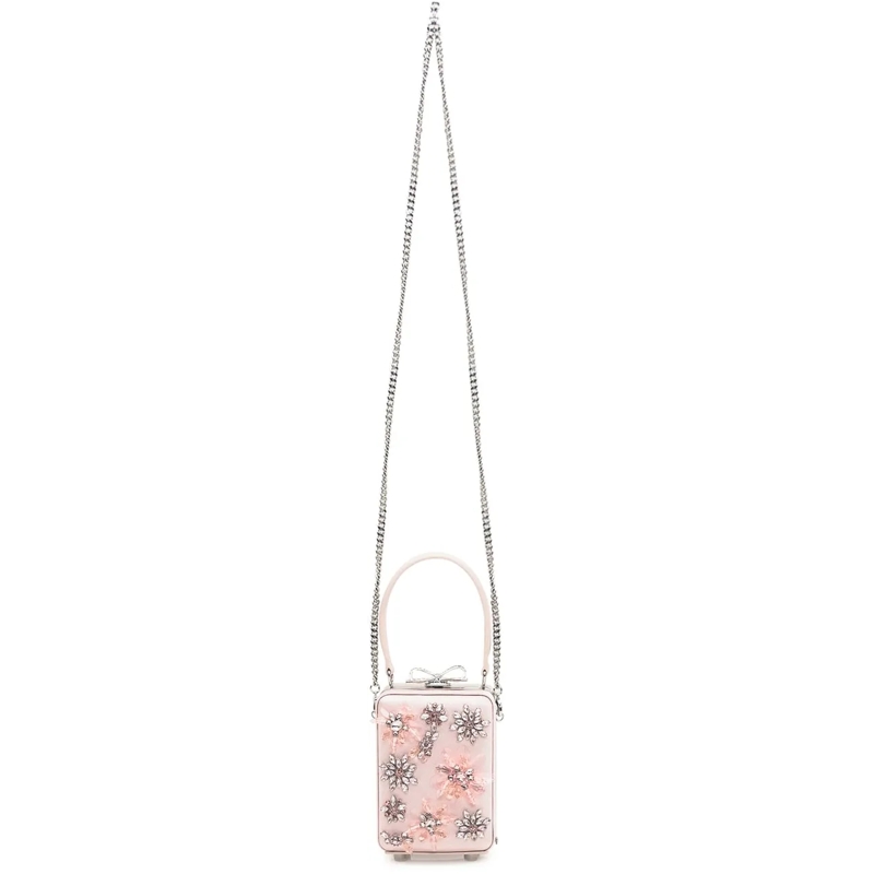 Self Portrait Tote Borsa Micro Con Applicazioni Floreali rose(Image 2)