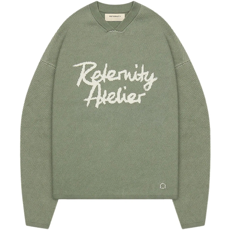 RETERNITY Pullover Maglione Knit Atelier Verde grün