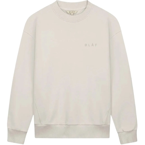 ØLÅF Sweatshirts �l�f Spiral Face Crewneck Sweaters Beige W200201 beige