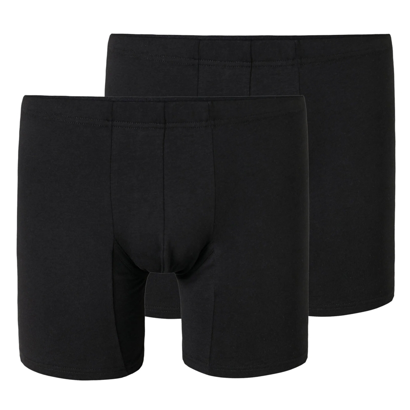 SCHIESSER  Premium Cotton-Shorts 2P 2er Pack schwarz