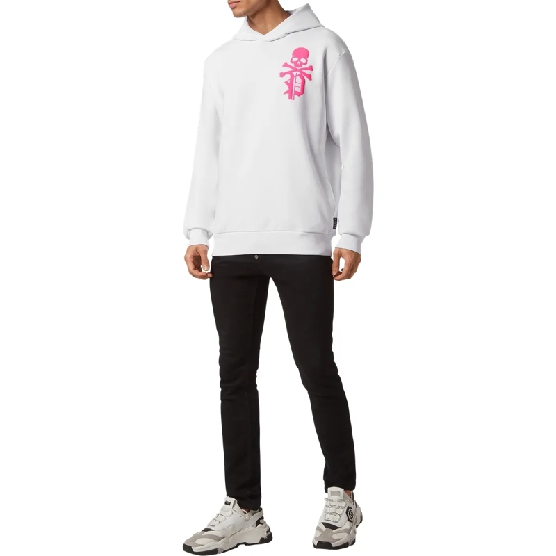 Philipp Plein Top Hoodie Gothic Plein weiss(Image 4)