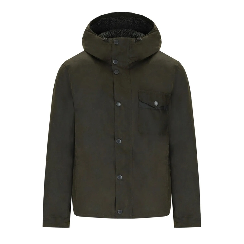 Barbour  BARBOUR KEVLAR WAX OLIVGRÜN KAPUZENJACKE grün(Image 2)