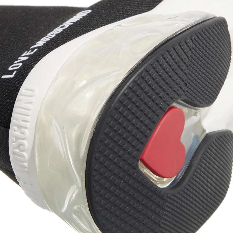 Love Moschino High-Top-Sneaker Crystal Love Sneakers Donna Nero(Image 4)