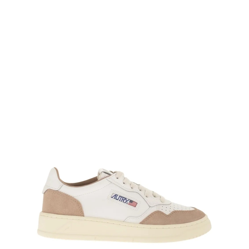 Autry International Lage-top sneaker Medalist Low - Leather And Suede Sneakers Neutrals