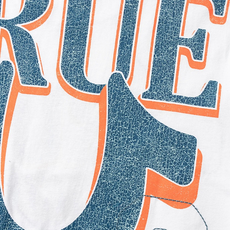 True Religion T-Shirt T-Shirt- Gerader Schnitt- Western-Logo Tee- Ru weiss(Image 5)