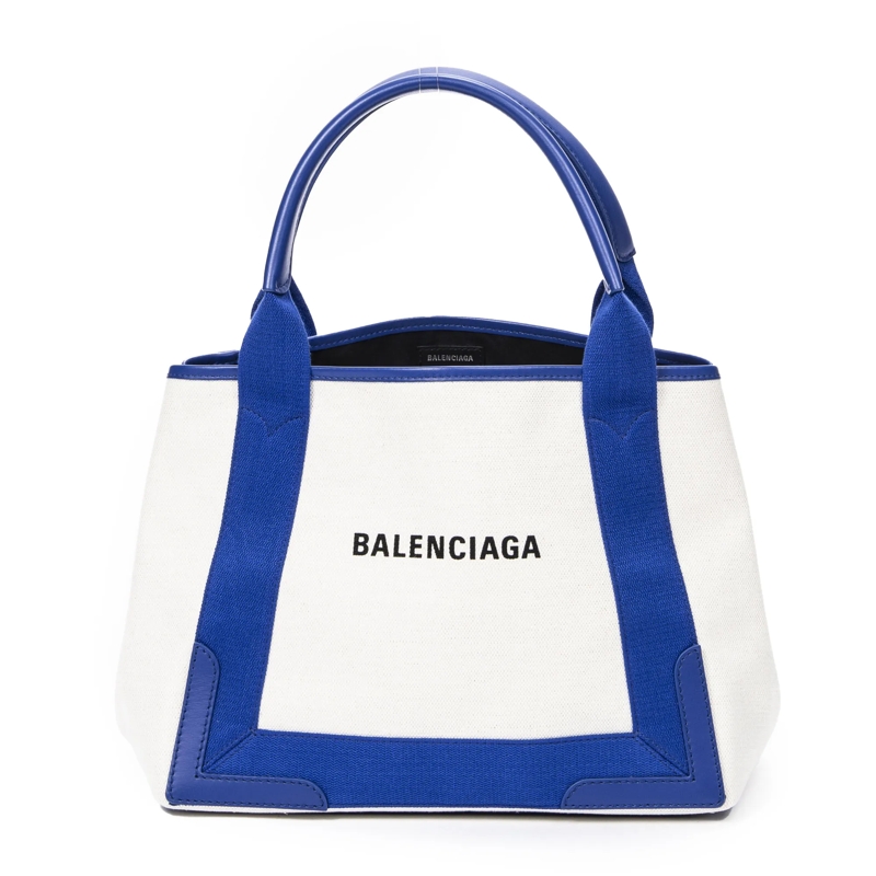Balenciaga Crossbody Bag Small Navy Cabas beige