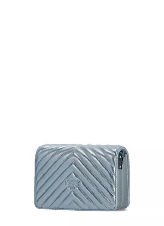 pinko Shoppers Love Click Metal Mini Bag in blauw