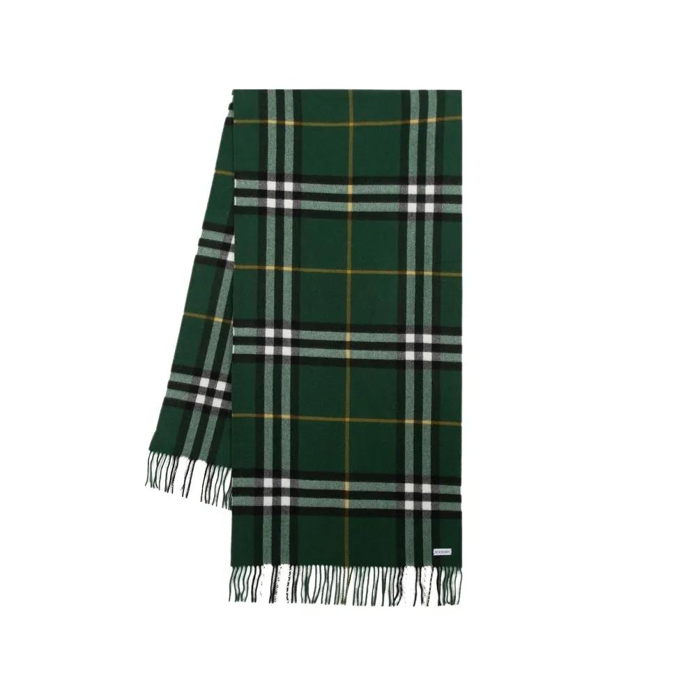 Burberry Tücher & Schals - Giant Check Scarf - Cashmere - Green - Gr. unisize - in Grün - für Damen