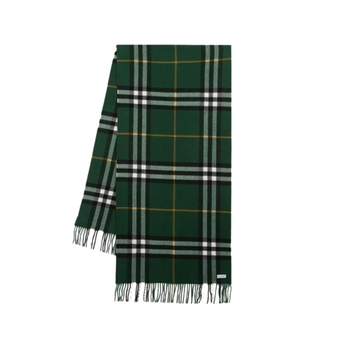 Burberry Giant Check Scarf - Cashmere - Green Green Lichtgewicht Sjaal