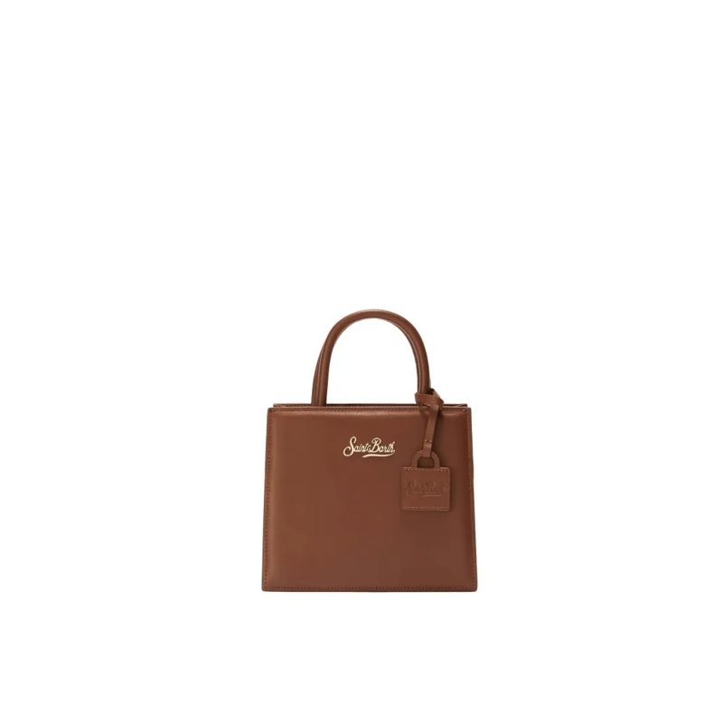 Mc2 Saint Barth Sac à bandoulière Mini Structured Shop Bag With Detachable Strap Brown