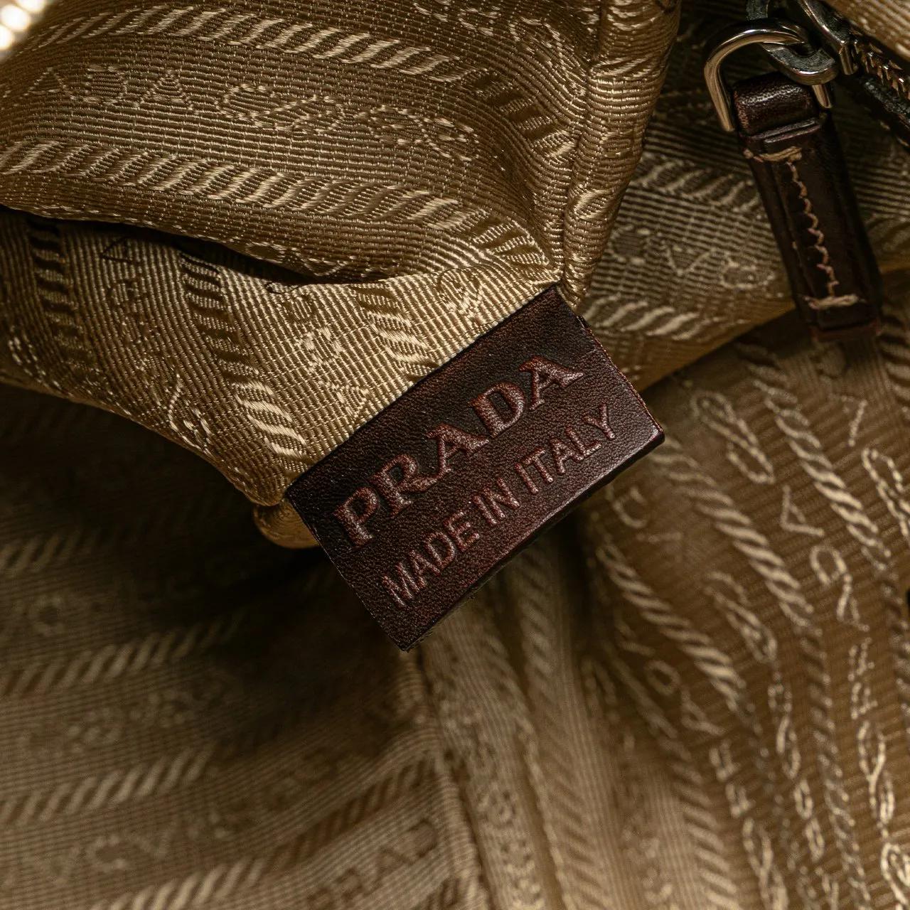 Thumbnail - Prada Hobo Bags - Canvas Canapa Logo Hobo - Gr. unisize - in Braun - für Damen