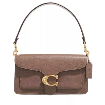 Coach Polished Pebble Leather Tabby Shoulder Bag 26 Dark Stone, Satchel