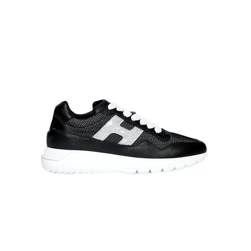 Hogan Low-Top-Sneaker Black Pearl Leather And Technical Fabric H371 Snea Black