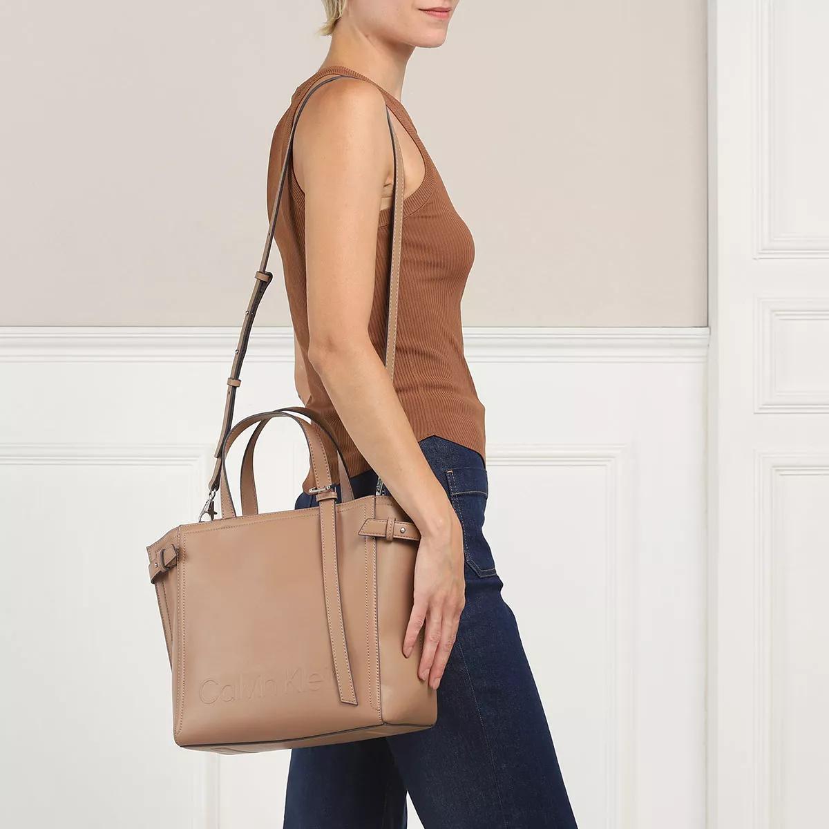 Calvin Klein Minimal Hardware Tote Safari Canvas | Tote