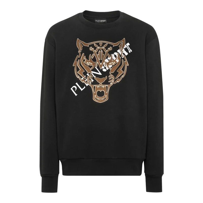 Plein Sport Top Sweatshirt Tiger schwarz
