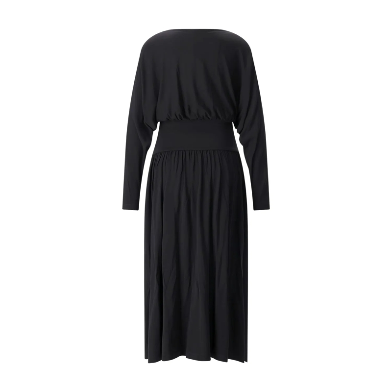 TOTEME Maxi-jurk Maxikleid aus Materialmix schwarz(Image 3)