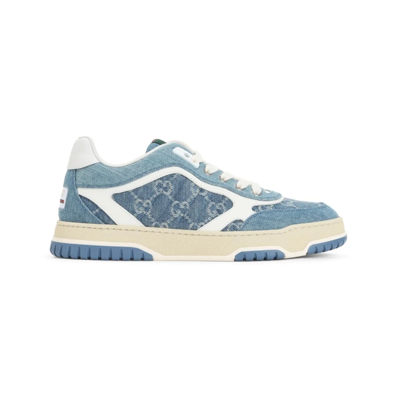 Gucci Sneaker basse Denim Fabric Sneakers With Monogram Pattern Blue