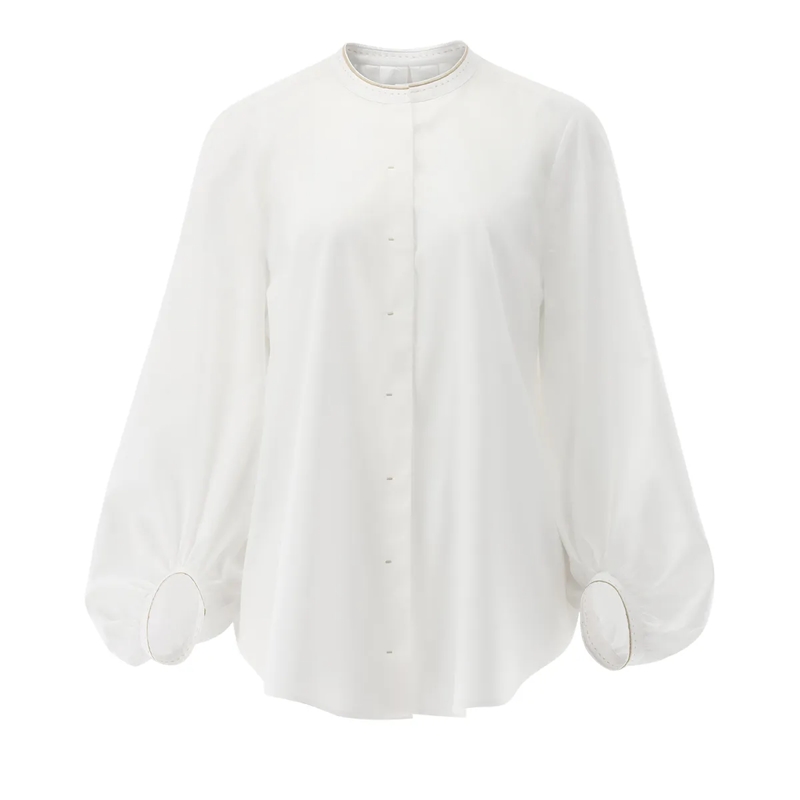 VAN LAACK Bluse Bluse Modern Fit Uni weiss