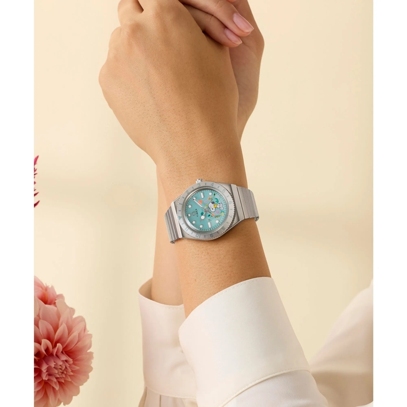 Timex Quarzuhr Quarz-Analoguhr Timex X Peanuts Q Timex silber(Image 7)