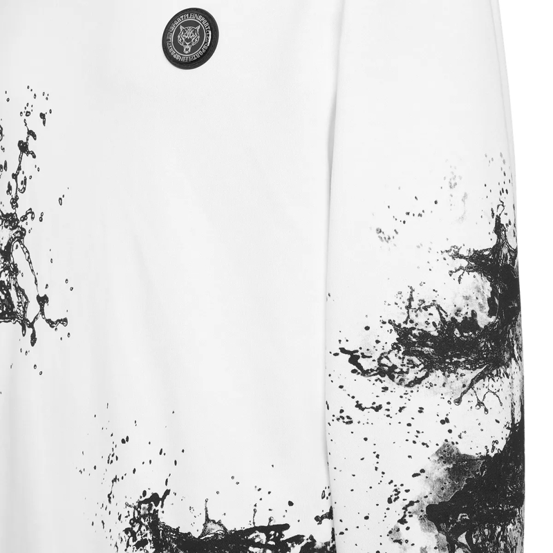 Plein Sport Top Kapuzen-Sweatshirt Splash weiss(Image 3)