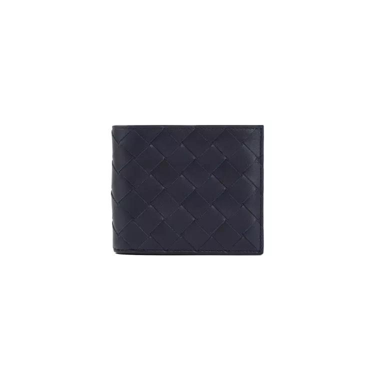 Bottega Veneta Portemonnaies - Intrecciato Billfold Calf Leather Wallet - Gr. unisize - in Blau - für Damen