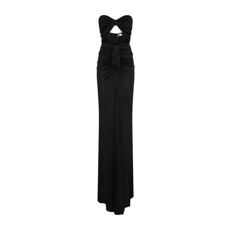 Saint Laurent - Black Cut Out Long Dress - Größe 36 - black