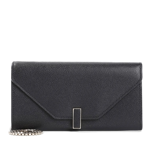 Valextra Handyhülle On Chain Black Calf Leather Wallet Black