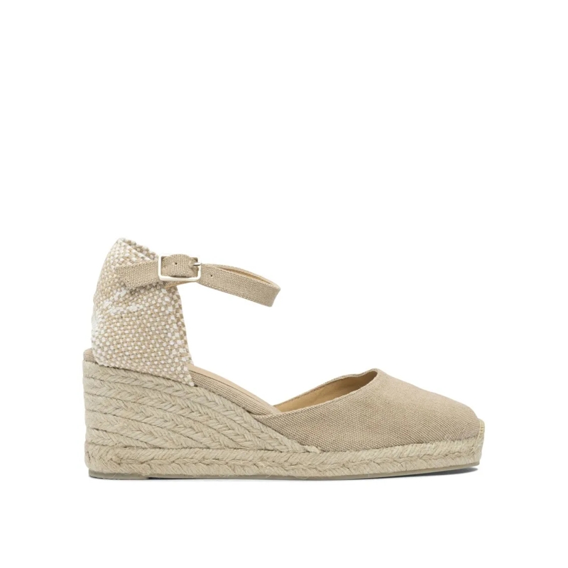 Castaner Balletschoenen Woven Cotton Closed-Toe Espadrilles Neutrals