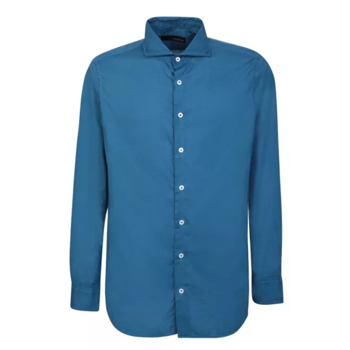 Lardini Blue Cotton Shirt Blue 