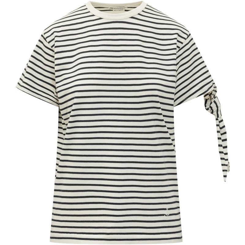 J.W.Anderson T-shirt T-shirt a Righe con Nodo sulla Manica weiß