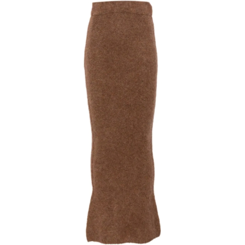 ENTIRE STUDIOS Midirock Knit Tube Skirt Rye braun