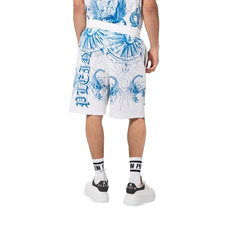 Philipp Plein Shorts Fleece Shorts Tattoo Tattoo weiss(Image 3)