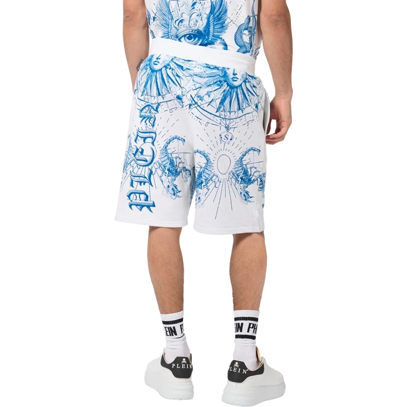 Philipp Plein Shorts Fleece Shorts Tattoo Tattoo weiss(Image 2)