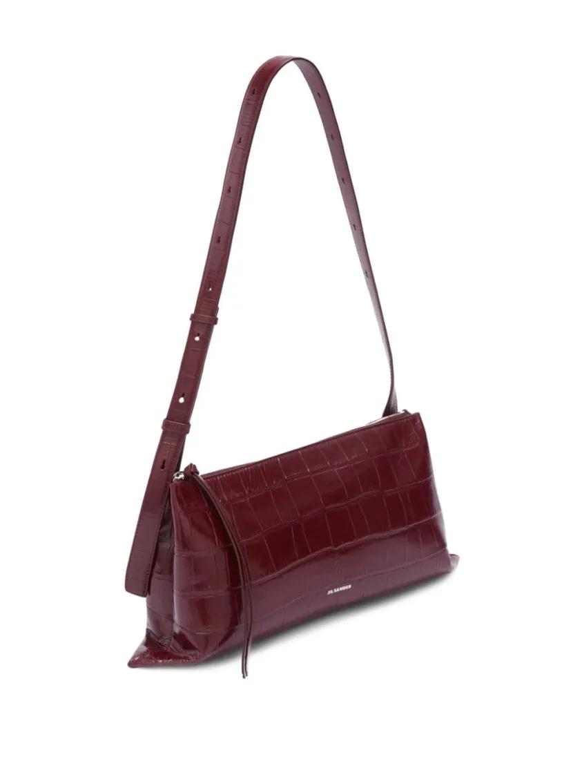 Jil Sander Empire SM Leren Tas Jasper Red Dames