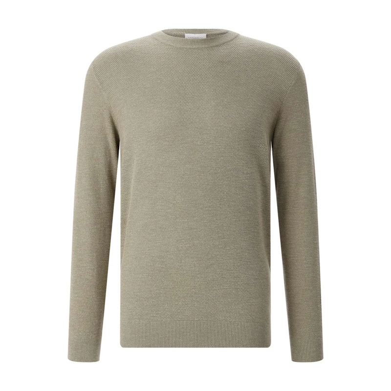 PROFUOMO Pullover Pullover aus Baumwolle braun
