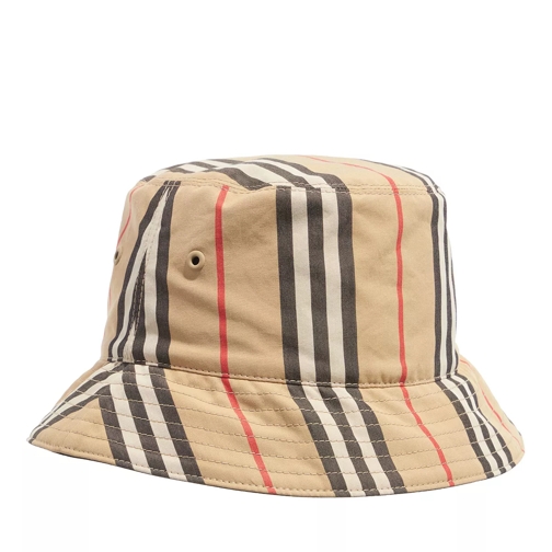 Burberry Reversible Icon Stripe Bucket Hat Beige Fischerhut