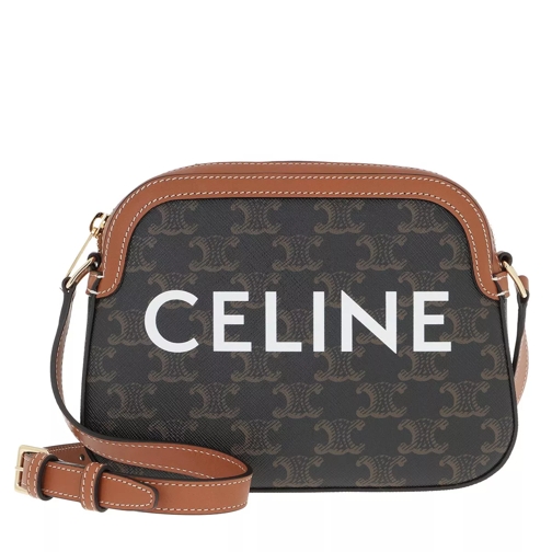 Celine Small Camera Bag Triomphe Canvas Tan Crossbody Bag