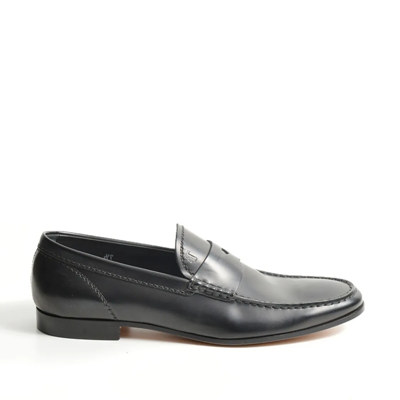 Tod's Loafer Classic Black Leather Moccasin Black