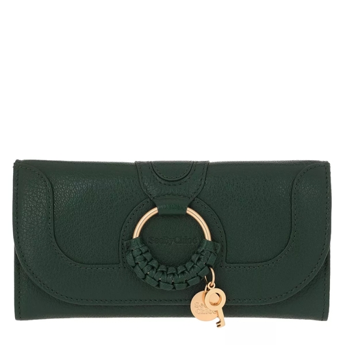 See By Chloé Hana Wallet Large Marble Green Continental Wallet